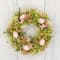 13" Green & Pink Easter Eggs with Butterflies Wreath